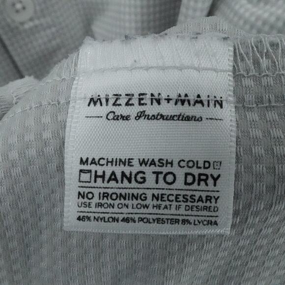 Mizzen + Main Shirt Mens 2XL Trim Fit Gray Spinnaker Collection Button Up USA - Picture 16 of 16